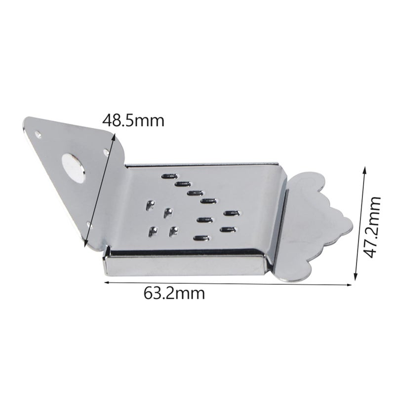 Bnineteenteam Mandolin Tailpiece,Mandolin Metal Tailpiece Replacement Part with Screws(Silver) - Image 3